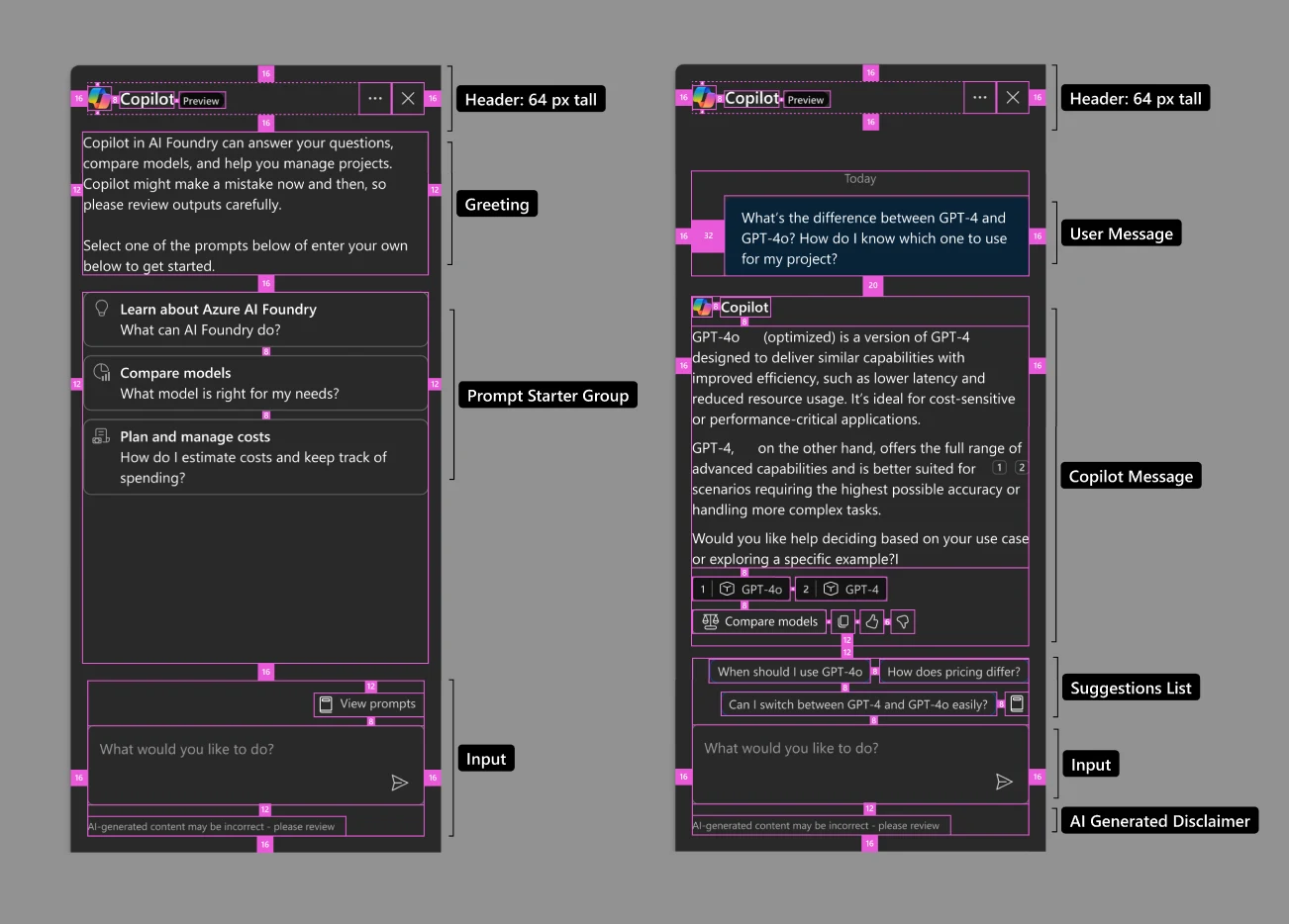 Design system documentation: component behavior